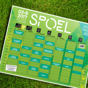 SPOEL festival_Blokkenschema in het gras